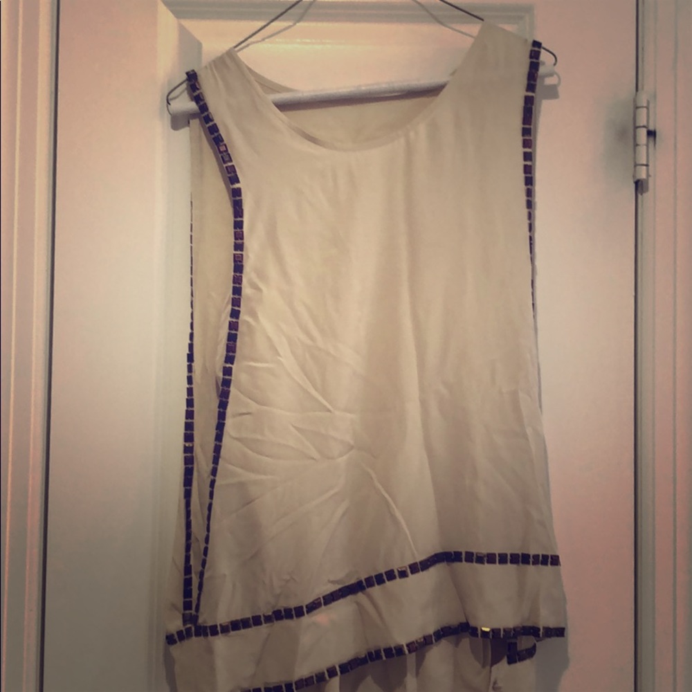 Long silk top with button details